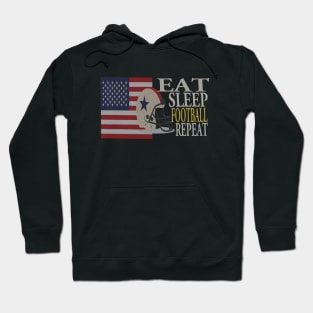 Eat sleep football repeat Hoodie